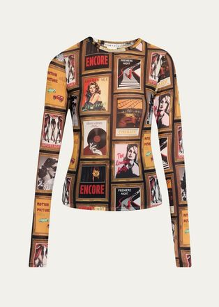 Alice & Olivia Delaina Long-Sleeve Top