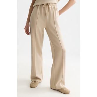 Scotch & Soda Tie Waist Wide Leg Sweatpants in Doeskin at Nordstrom, Size X-Small