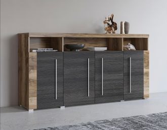 Inosign Sideboard »Roger,Breite 182cm, stilvolle Schrank mit 4 Türen« Kommode mit viel Stauraum, Einlegeböden verstellbar