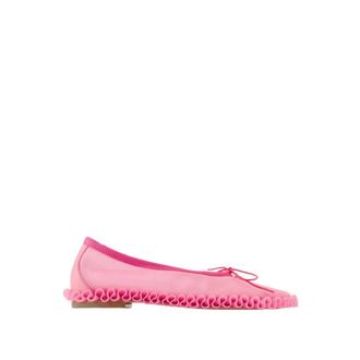 Simone Rocha Schoenen, Dames, Roze, 40 EU, Ruches ballerinas in roze mesh