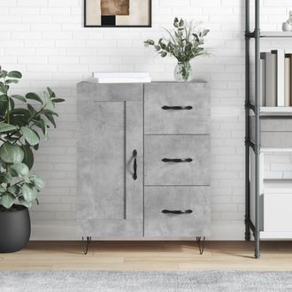 vidaXL Vidaxl - Aparador De Madera De Ingenier&iacute;a Gris Hormig&oacute;n 69,5x34x90 Cm
