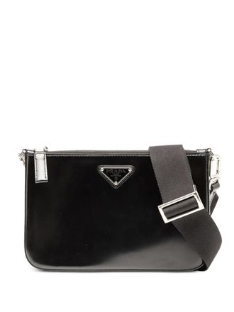 Prada 2013-2025 Spazzolato Zip Top crossbody bag - Black