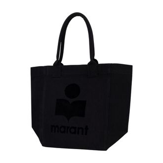 Isabel Marant Womens Yenky Tote Bag - Isabel Marant Cotton Black Totes-Shopping-Bags