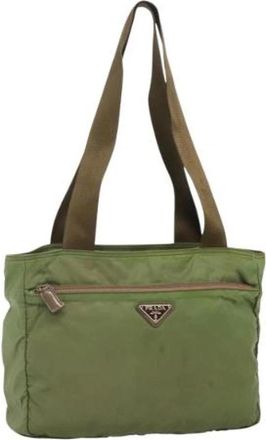 Prada Pre-owned Nylon prada-bags - Dames - Vintage Shopper - Groen - ONE Size - Nylon - Vintage