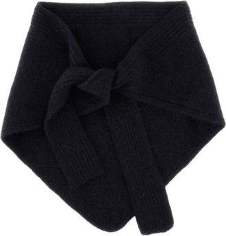 Jacquemus Black Le Chale Gros Grain Wool-Blend Shawl Scarf