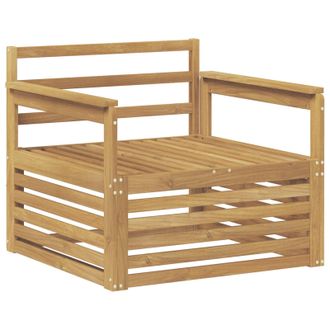 vidaXL Sof&aacute; De Exterior Madera De Acacia S&oacute;lida Blanco Vidaxl