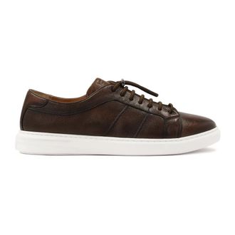 Kazar Bruine sportschoenen met snelle vetersluiting - Heren - Sneakers - Bruin - 41 EU - Leer - Schoenen