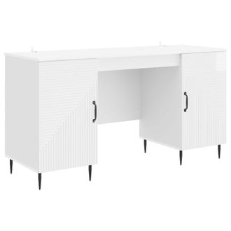vidaXL Escritorio Brillante 142,5 X 50 X 75 Cm Madera De Ingenier&iacute;a Vidaxl