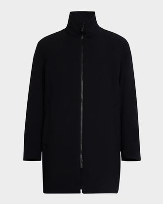 Giorgio Armani Men & apos;s Crepe Wool Topcoat