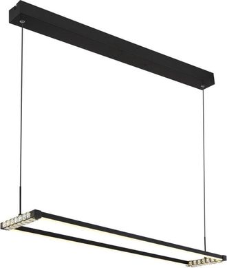 Globo Lighting Lámpara de techo colgante LED negra mate regulable 2700-6000K con control remoto