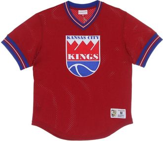 Mitchell & Ness Sportswear, male, Multicolor, Size: XL NBA Unbeaten Mesh V-Neck Jacket