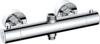 OEM Mezclador Termost&aacute;tico De Ducha T33, Cromado, Con Dos Salidas, Lat&oacute;n Macizo, Dispositivo Anti-escaldaduras, Control De Temperatura, Dise&ntilde;o Contempor&aacute;n