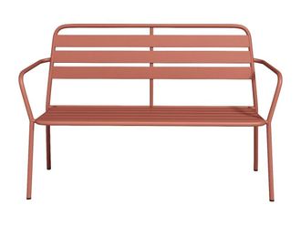 VENTE-UNIQUE.COM Banco de jard&iacute;n acero terracota