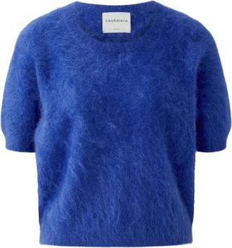 Oui Cashmere Pullover - Dames - Cashmere truien - Blauw - L - Kasjmier - Truien & Vesten