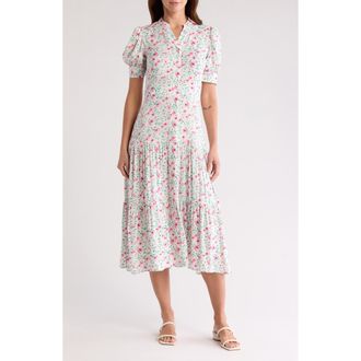 By Design Grace Button Front Midi Dress in Babys Breath at Nordstrom Rack, Size X-Small
