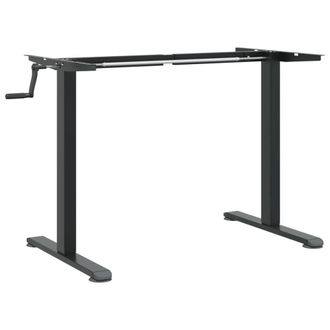 Berkfield Home Standing Desk Frame Black (94-135)x60x(70-114) cm Steel
