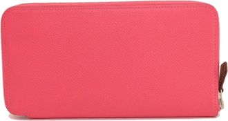 Herm&egrave;s Pink Rose Azalee Epsom Leather Long Wallet (Bi-Fold) (Pre-Owned)