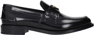 Prada Damens Schwarze Leder-Loafer