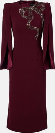 Jenny Packham Abito midi Love in crêpe con perline