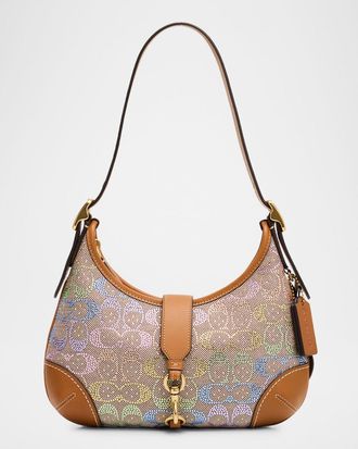 Coach Crystal Logo Shoulder Bag