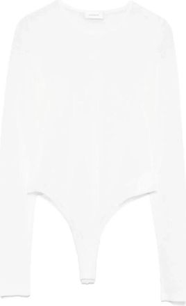 Wardrobe.NYC Polka Dot Bodysuit - Dames - Bodies - Wit - XS - Tops