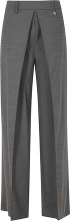 Giuseppe Di Morabito Tailored Pants - Dames - Wijde Broeken - Grijs - S - Leer - Broeken