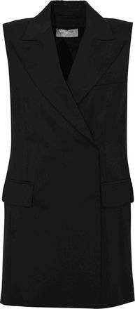 Sportmax Stretch Wool Spxarancio Sleeveless Blazer