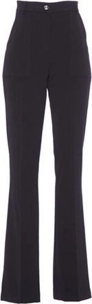 Manila Grace Wijde broek - Dames - Wijde Broeken - Zwart - XS - Broeken