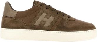 Hogan H668 Veterschoen - Heren - Sneakers - Bruin - 42 1/2 EU - Leer - Schoenen