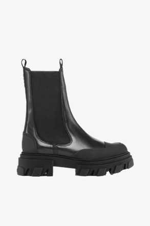 Ganni Black Mid Chelsea Boots