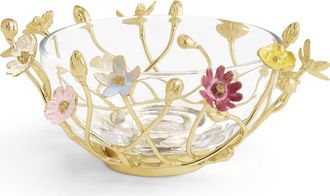 Michael Aram Wildflowers Small Glass Dinnerware Bowl in Gold Multi at Nordstrom