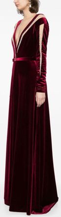 Saiid Kobeisy Velvet Long Dress