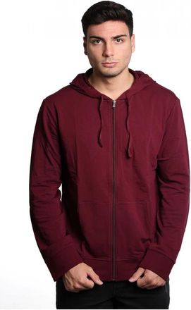 Polo Ralph Lauren Zip-throughs, male, Red, Size: XL Bordeaux Hooded Zip-Up Sweatshirt