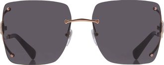 Bulgari Dark Grey Square Ladies Sunglasses BV6190BD 201487 61