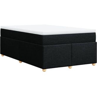 vidaXL Cama Box Spring Con Colch&oacute;n Tela Negro 120x190 Cm Vidaxl