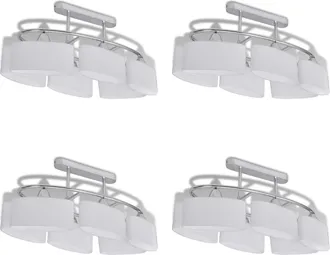 vidaXL Vidaxl - Lampade Da Soffitto Ellissoidali 4 Pz Paralume In Vetro E14