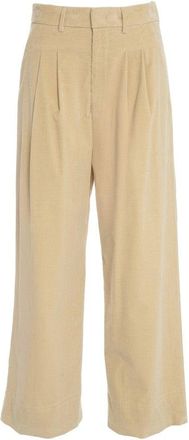 Dondup Pleated Trousers With High Waist And Wide Legs