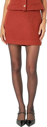 English Factory Tweed Miniskirt in Rust at Nordstrom, Size X-Small