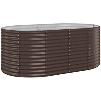 vidaXL vidaXL Letto Giardino Acciaio Verniciato Polvere 175x100x68 cm Marrone