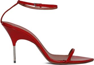 Amina Muaddi 95 mm Bruna sandalen met bandjes - Rood