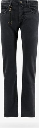 Incotex Stretch cotton trouser with back suede logo patch - INCOTEX - gender_Man