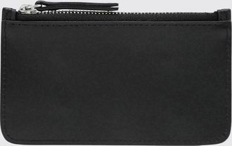 Maison Margiela Portacarte con zip in pelle martellata e Four Stitches