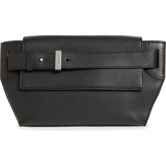 Jacquemus Le Messenger Capri Leather Crossbody Bag in Black at Nordstrom