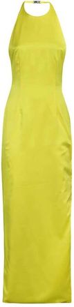 GCDS Elegant Strapless Dress with Side Slit - Dames - Maxi kleedjes - Geel - XS - Polyester - Kleedjes