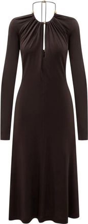 Ferragamo Maxi Kleedjes - Dames - Casual kleedjes - Bruin - M - Kleedjes