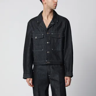 Christophe Lemaire Giacca trucker in denim di cotone blu