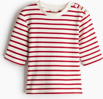 H&M Figurbetontes T-Shirt - Red