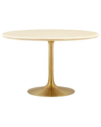 ModWay Lippa 48 Round Artificial Travertine Dining Table