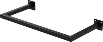 ML Design Ml-design - Appendiabiti Porta Asciugamani con Attacco a Parete 60 x 30 cm in Acciaio Nero per Bagno Cucina Soggiorno Balcone Camera da Letto Porta