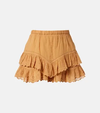 Isabel Marant Jocadia broderie anglaise cotton shorts